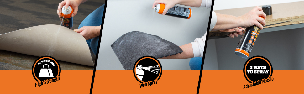 permanent bond high strength web spray three ways to spray adjustable nozzle