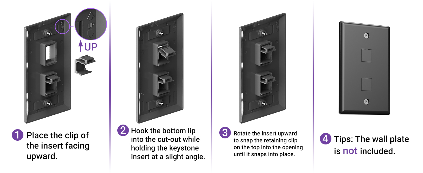 blank keystone inserts black