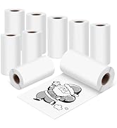 Fimax 9 Rolls Sticker Thermal Paper for Mini Printer, 30 x 57mm Thermal Paper HD Photo Paper Whit...