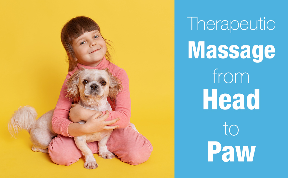 Our dog head massager reduces muscle soreness and discomfort plus calms all the stress and anxiety. 