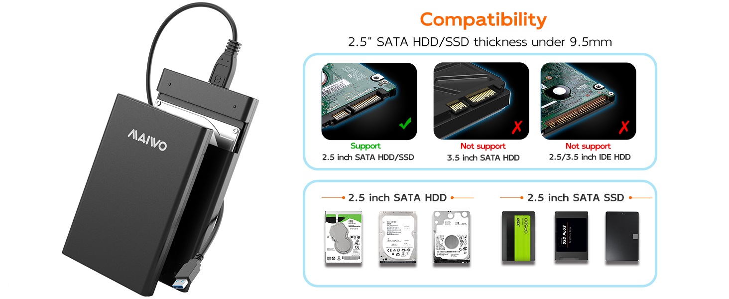6Gbps UASP Tool Free 2.5 inch ssd hdd hard drive disk Storge Case reader enclosure adapter housing