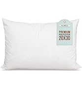 Pillowflex Premium Polyester Pillow Insert - 20x30 Pillow Form - Machine Washable, Soft Standard ...