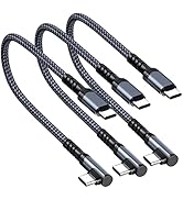 3 Packs Short USB C to USB C cable 1ft, 60W Type C Fast Charging Cord Charger for Samsung S22/S22...