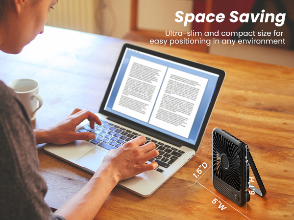 Koonie USB Desk Fan, Strong Wind Ultra Quiet Small Personal Fan