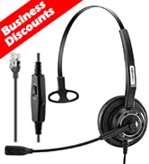 Arama Phone Headset with Microphone Noise Canceling &amp; Mute Switch RJ9 Telephone Headsets Compatib...