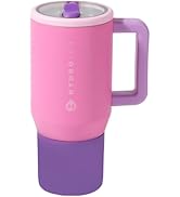HydroJug Traveler - Modern 20 oz Tumbler with Handle &amp; Simple Flip Straw - Car Cup Holder Friendl...