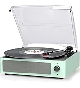 Record Player for Vinyl with Speakers Turntable Vinyl Records Belt-Driven Turntables 3-Speed 3 Si...