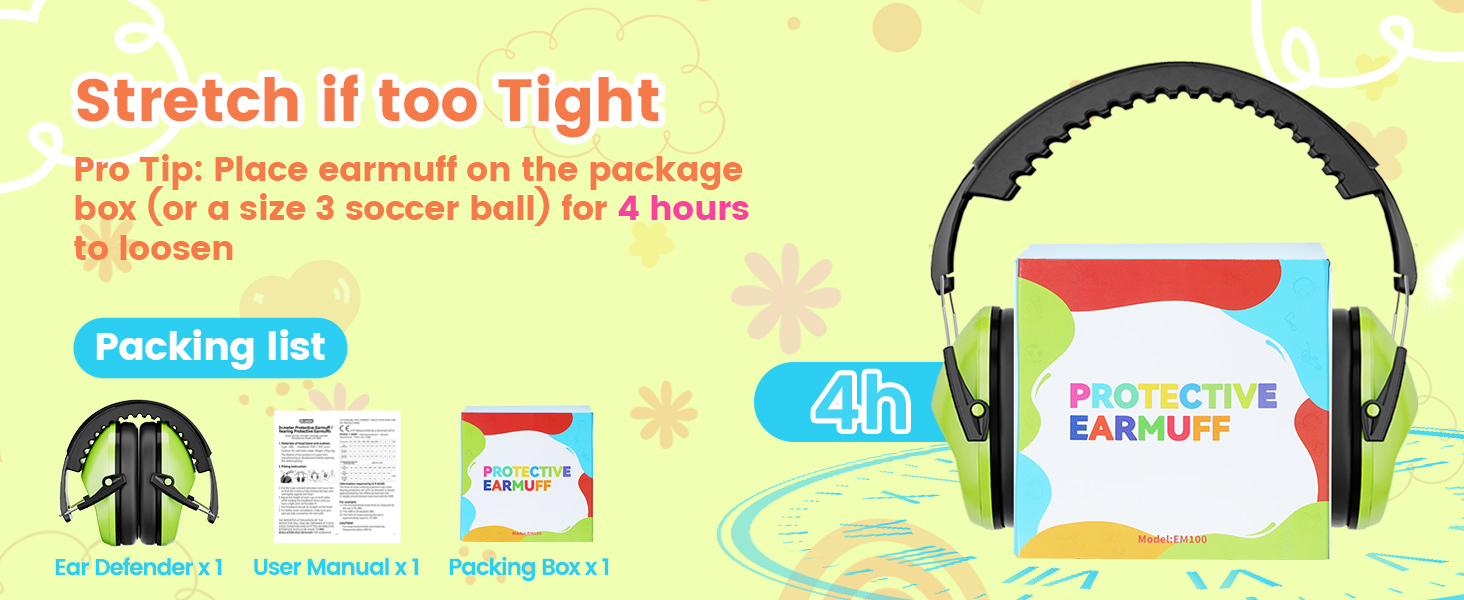 Dr.meter Ear Muffs for Noise Reduction: 27.4SNR Noise Cancelling Headphones for Kids Adults