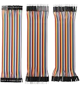 WWZMDiB 120 Pin Breadboard Jumper Wires Length 20cm, 40pin Male to Female, 40pin Male to Male, 40...