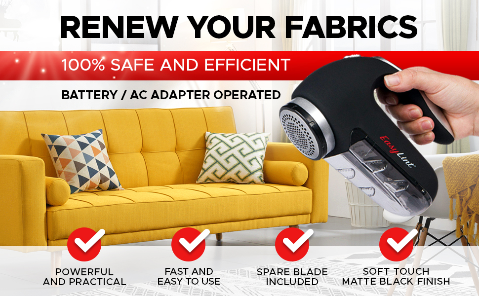 Renew your fabrics with EasyLint fabric shaver