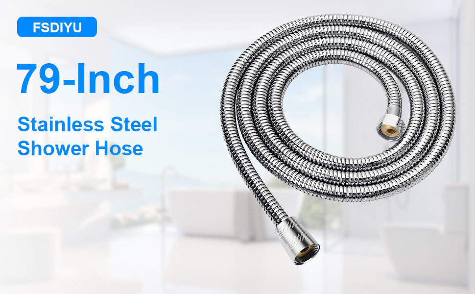 FSDIYU 79-Inch Stainless Steel Shower Hose