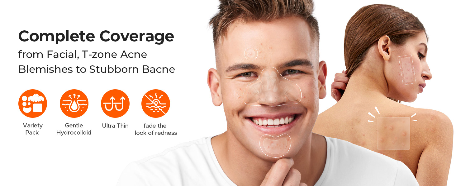Complete Coverage from Facial, T-zone AcneBlemishes to Stubborn Bacne