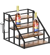 Homedawn Coffee Syrup Rack Organizer, Spice Racks, Syrup Bottle Holder Stand for Coffee Bar, 4-Ti...