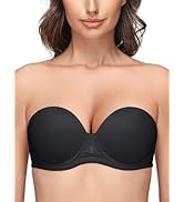 Wingslove Women's Strapless Full Figure Bra Underwire Multiway Contour Plus Size Bra Red Carpet