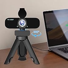 1080P webcam with cover/tripod