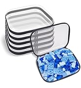 SXS LACONIC Clear Hard Plastic Zipper Case,Transparent Double Zippers Hard Pouch with 6pcs,Portab...