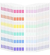 480 PCS Sticky Index Tabs, Colored Strip Page Markers, Writable and Repositionable File Tabs Flag...