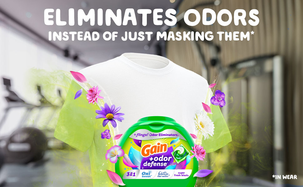 Eliminate odors instead of just make them* *in wear