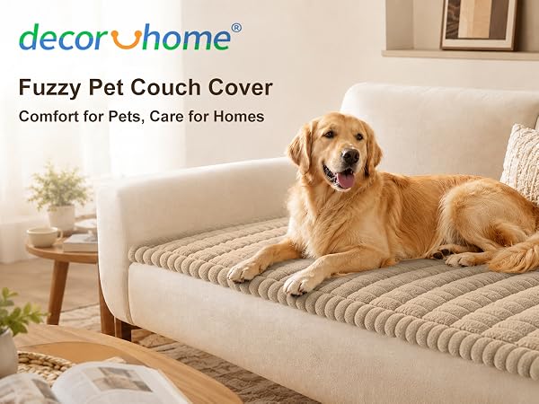 Fuzzy Pet Couch Cover, Comfort for Pets, Care for Homes