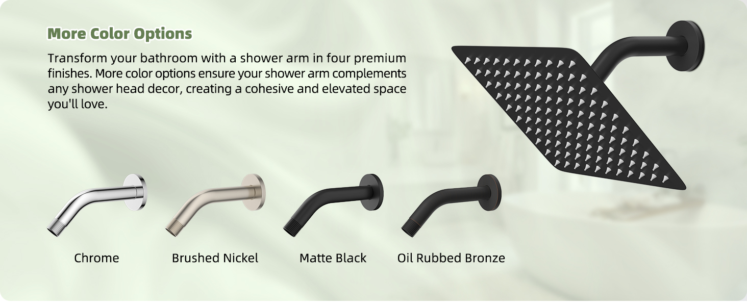 6-inch shower arm with a flange