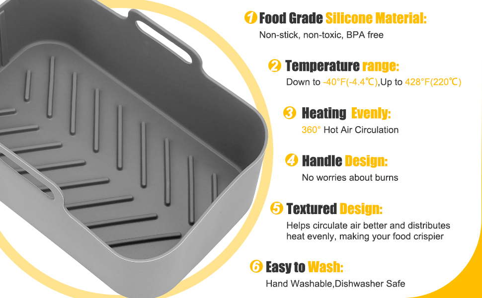 silicone air fryer liners