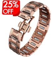 Feraco Copper Magnetic Therapy Bracelet for Men with 5X Strength Magnets,99.99% Pure Copper Thera...