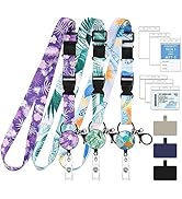3 Pack Cruise Lanyards, Adjustable Lanyards for Cruise Ship Cards with Retractable Badge Key Reel...