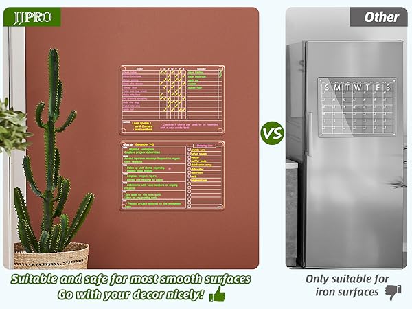 It can stick to any smooth surfaces such as wooden door, painted wall or anywhere which suits to see