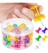 DANRONG 30 PCS Jumbo Push Pins for Bulletin Board, Large Thumb Tacks for Wall, 1.81 Inch, Giant C...