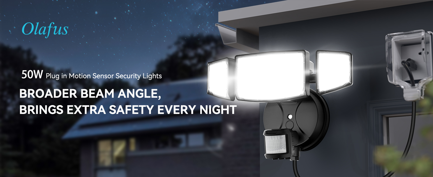 Plug in Motion Sensor Flood Lights