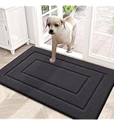 Smiry Dog Door Mat for Muddy Paws Indoor Entrance, Absorbs Moisture and Dirt Low-Profile Doormat,...