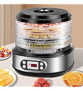 LanAqua Food Dehydrator Machine, 450W Stainless Steel Dehydrator for Food and Jerky with 72H Time...