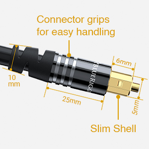 BlueRigger high quality digital optical audio cable 6ft for sound bar Toslink cable for audio