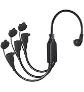 18 Inch 3 Outlet Power Splitter Extension Cord - 1.5FT 1 to 3 Splitter Outlet Right Angled Flat P...