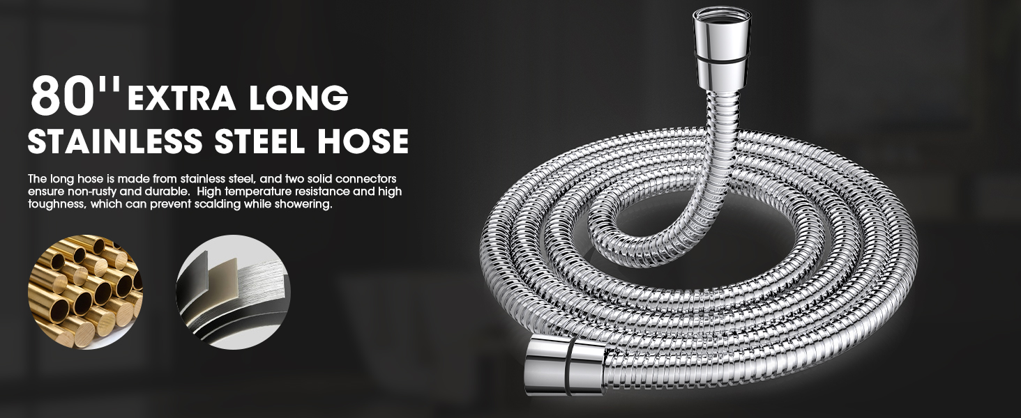 handheld shower head with hose