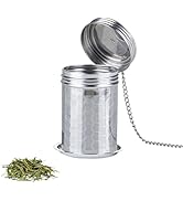 Tea Infuser Tea Strainer for Loose Tea, Stainless Steel Tea Ball with Chain Hook and Drip Tray, E...