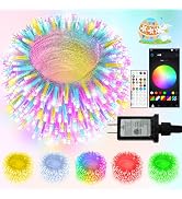 2025 New 88FT 240LED Smart Color Changing Easter String Lights Outdoor App Control RGB LED String...