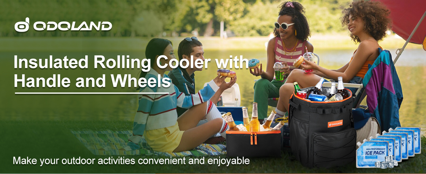 cooler with wheels and handle