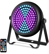 Telbum Strobe Stage Lights DMX, LED RGB+UV Halloween Strobe Light, Blacklight for Neon Glow in Th...