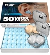 Peace&amp;Quiet PQ Wax Ear Plugs for Sleeping, Swimming - 54 Noise Cancelling Silicone Gel Wax Earplu...