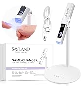 SAVILAND LED U V Light with Magnetic Stand &amp; LCD Screen Portable Nail Lamp Kit Handsfree 2-Timer ...