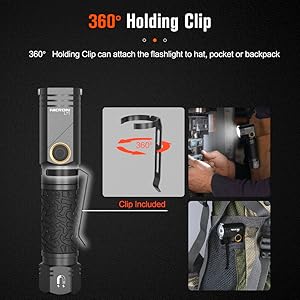 flashlight with Holding Clip