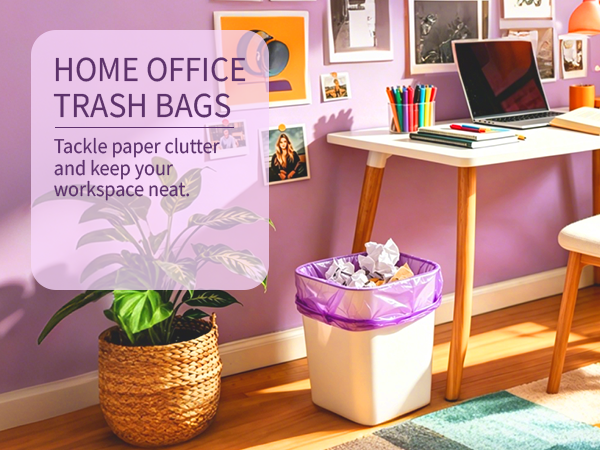 Trash Bags - Colored Small Garbage Bags Unscented Can Liners