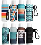 HEYSKAY 8PCS Lip Balm Holder Sleeves Keychain Bulk Compact Clip On Lipstick Holder Chapstick Hold...