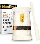NeoRov Pro Sourdough Starter Kit - 39 Oz Glass Sourdough Starter Jar (With Cloth Lid,Silicone Bas...