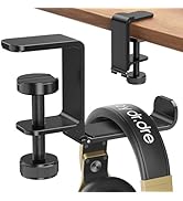Yocice Headphone Hanger Holder Stand -Under Desk Headphone Hanger, Headset Hook Holder with Folda...
