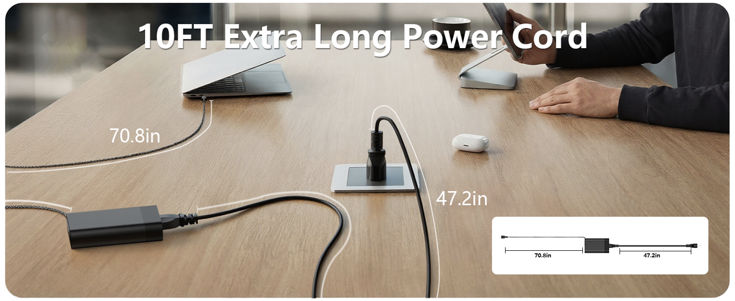 10FT Extra Long Power Cord