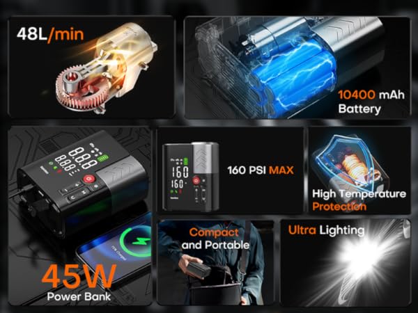 tire inflator portable air compressor