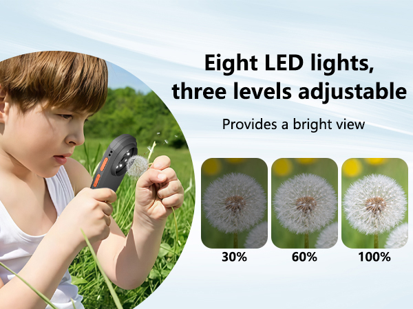 digital magnifying glass with light,miniature microscope