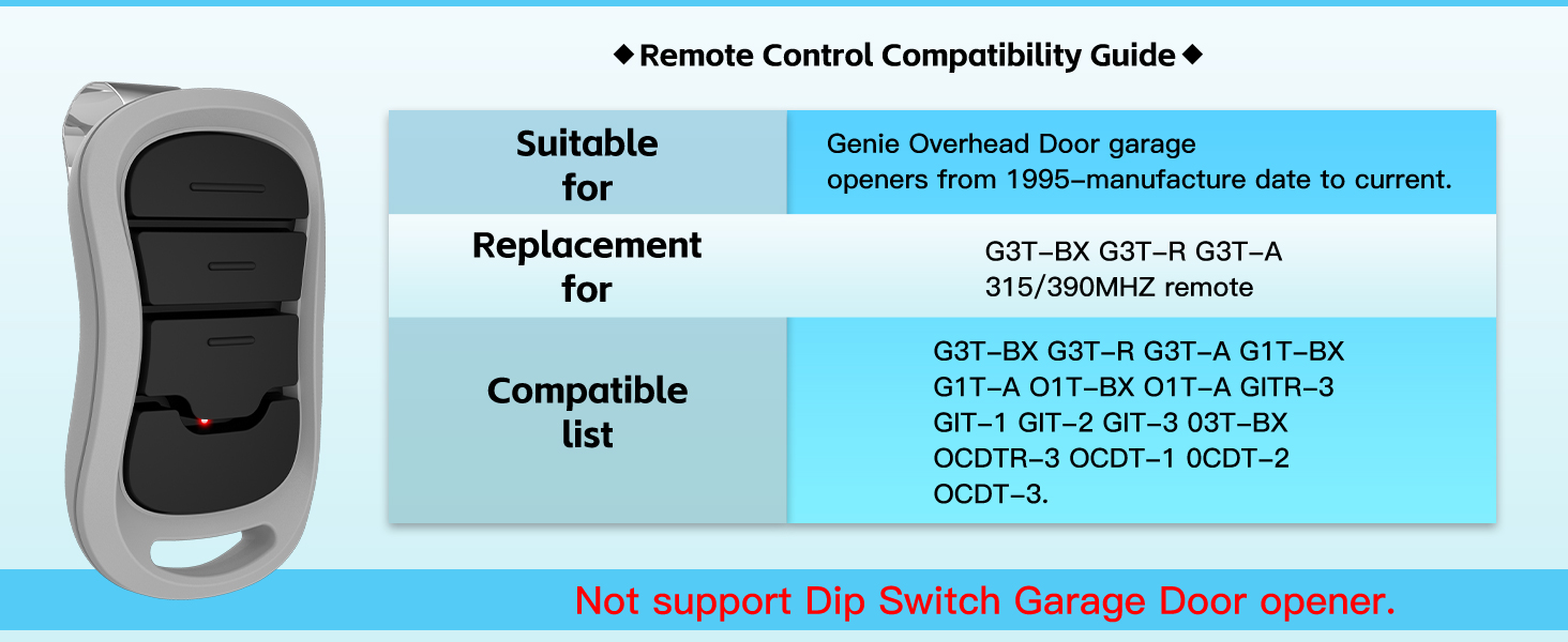 garage door remote for genie